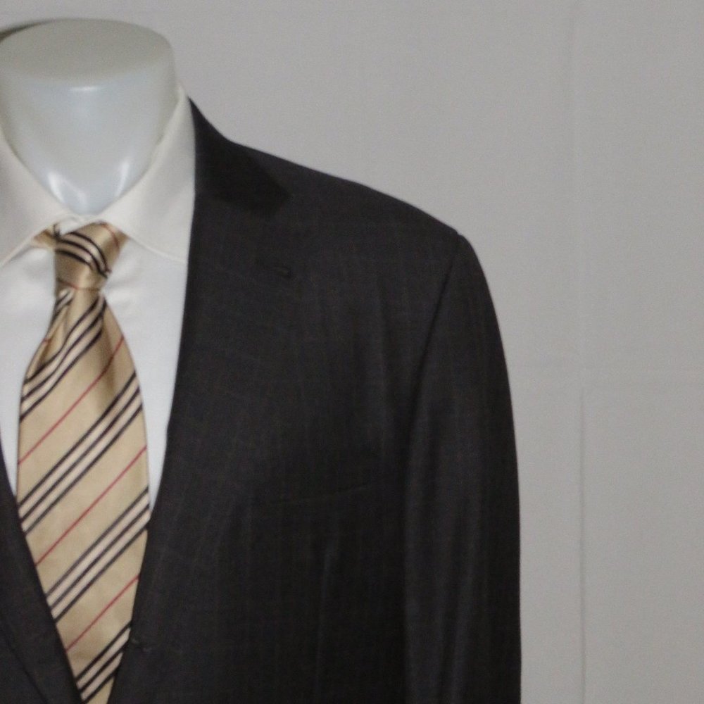 Elevee Custom Made Dark Green-Gray Plaid Three Ro… - image 1